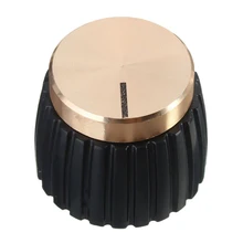 10X Guitarras AMP Amplificadores perillas Push-en negro + tapa de oro para Marshall Amplificadores