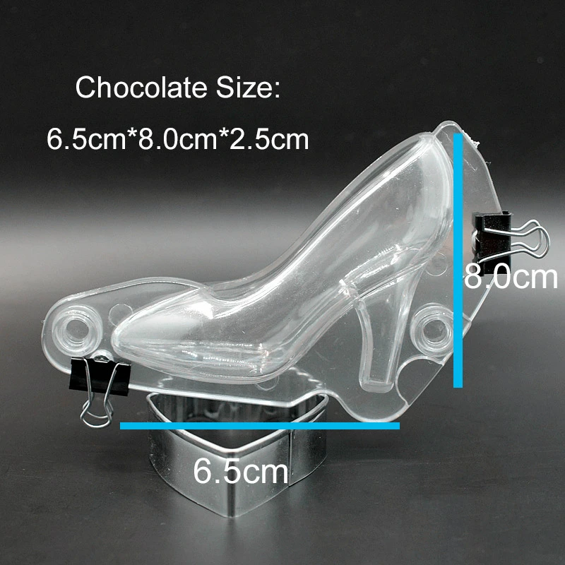 Формы для шоколадных конфет из поликарбоната, пластиковые формы для выпечки, выпечки, торта, украшения, инструменты, форма для выпечки, вечерние формы для шоколада - Цвет: Small high heels