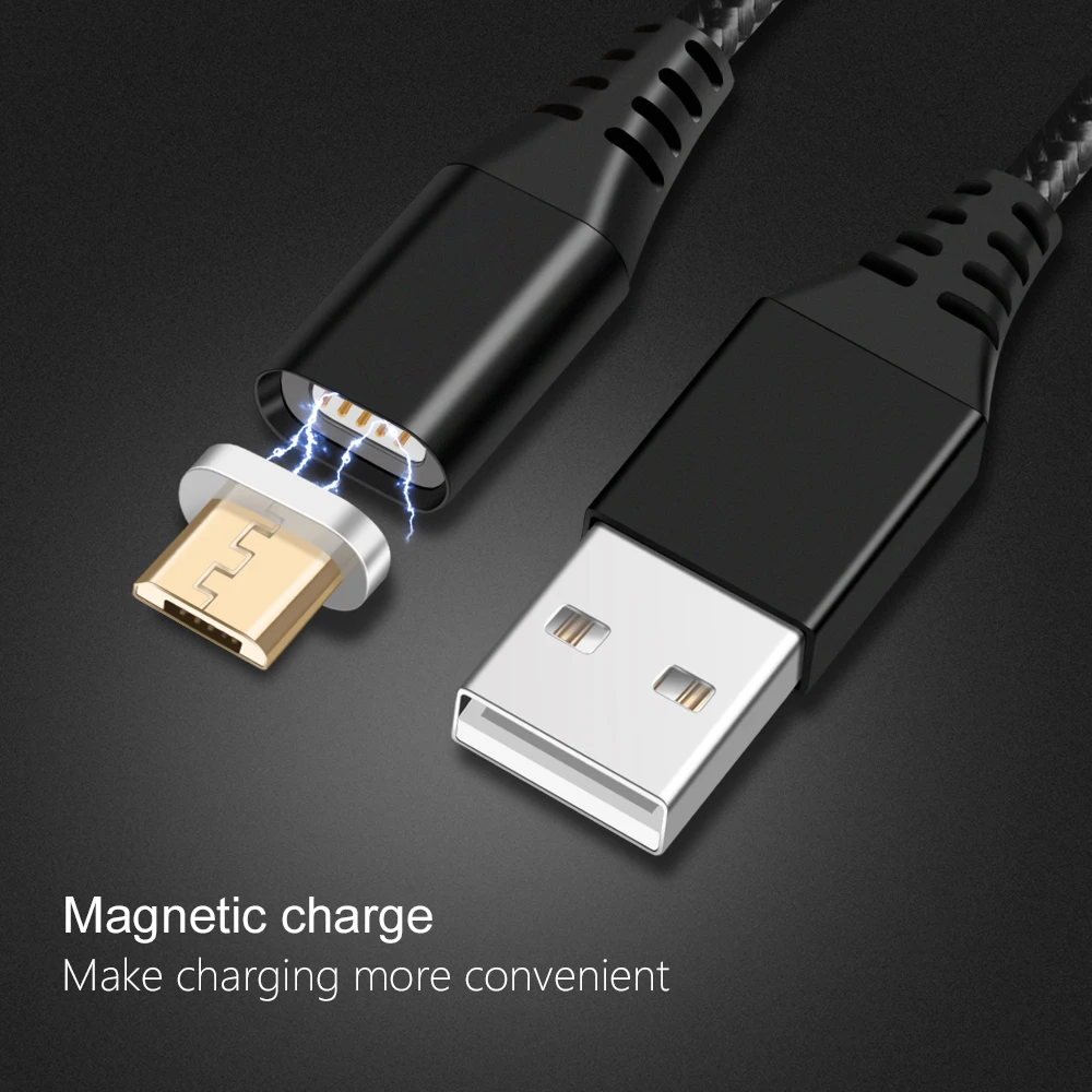 Магнитный кабель Olaf Micro usb type C адаптер быстрой зарядки для телефона магнитное