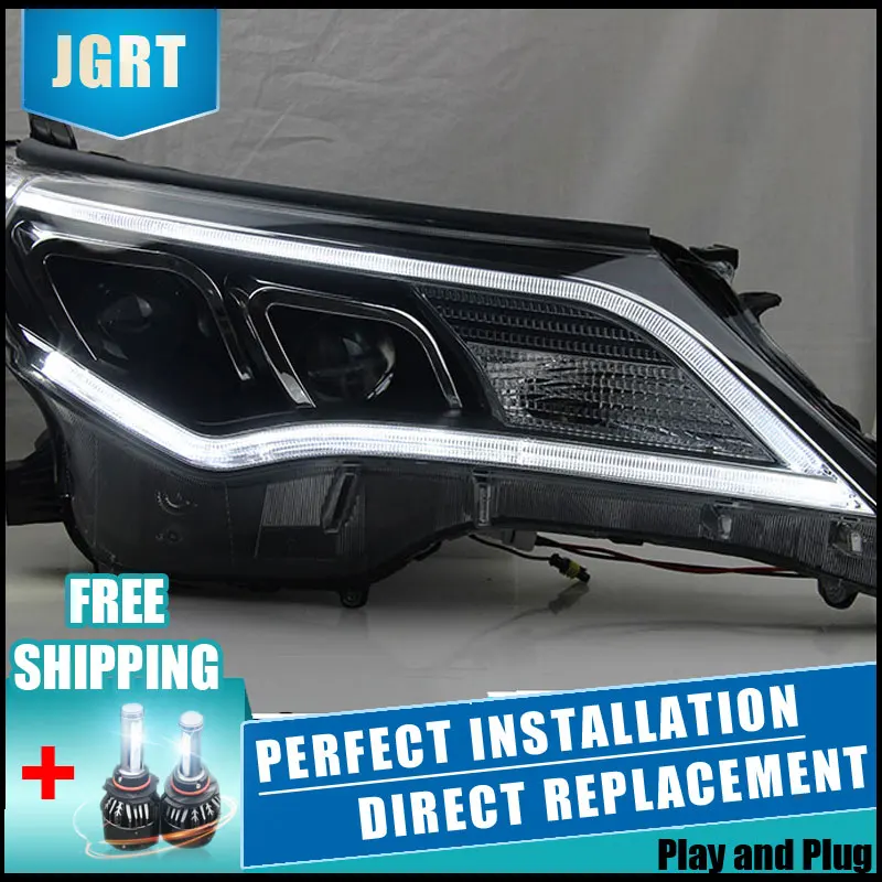 2PCS LED Headlights For Toyota RAV4 2013 2016Car Led Lights Double