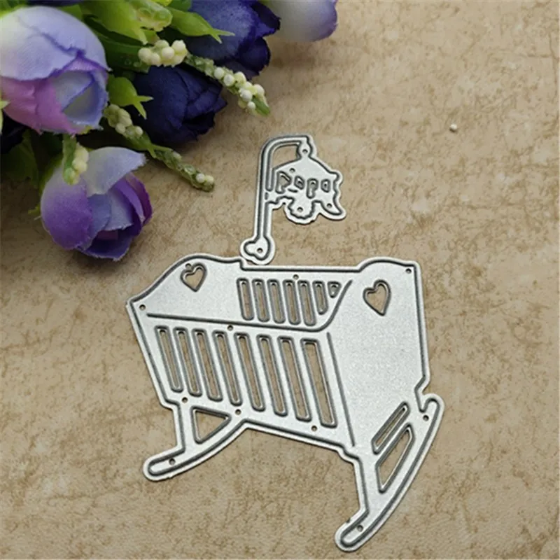 Baby Bed Heart Toys Metal Cutting Dies Stencils For Card Making Decorative Embossing Suit Paper Cards Stamp DIY