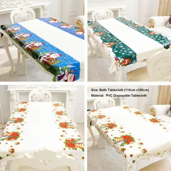 

New Year Christmas Tablecloth Kitchen Dining Table Decorations Home Party Table Covers Christmas Table Cover Cloth Home Decor