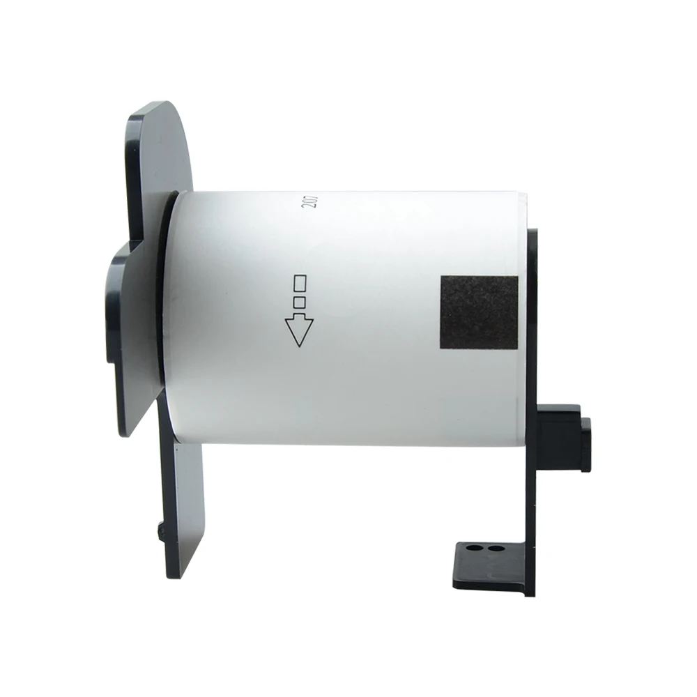 AOMYA 1 рулон этикетки ленты DK-11207 58 мм × 58 мм высечки непрерывной совместимой CD/значок DVD для Brother черный на белом