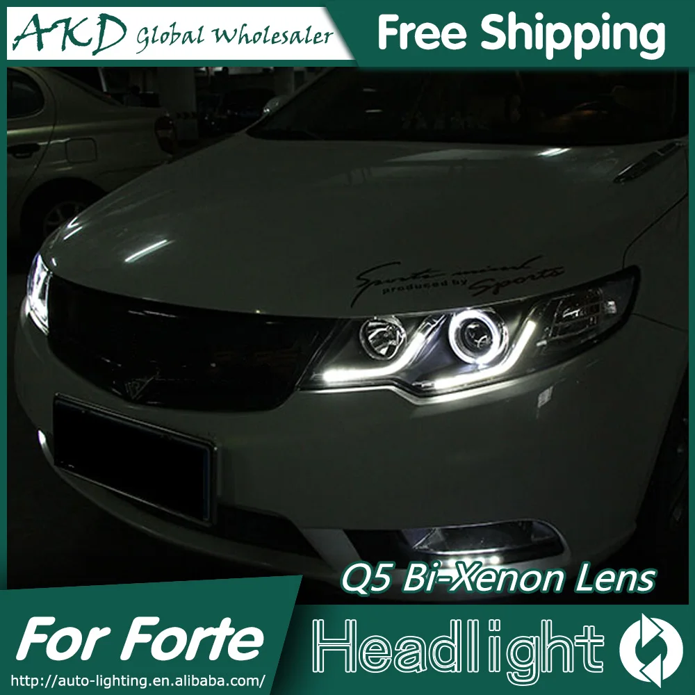 

AKD Car Styling for Kia Forte Headlights 2010-2014 Cerato LED Headlight LED DRL Bi Xenon Lens High Low Beam Parking