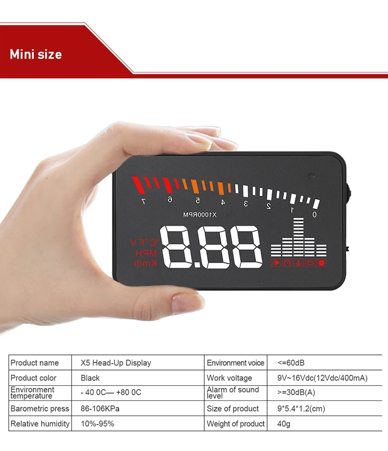 GEYIREN 2019X5 OBD2 Head-Up Дисплей Скорость ometer лобовое стекло проектор об/мин Скорость автосигнализации ЕС OBD HUD дисплей автоматический электронный