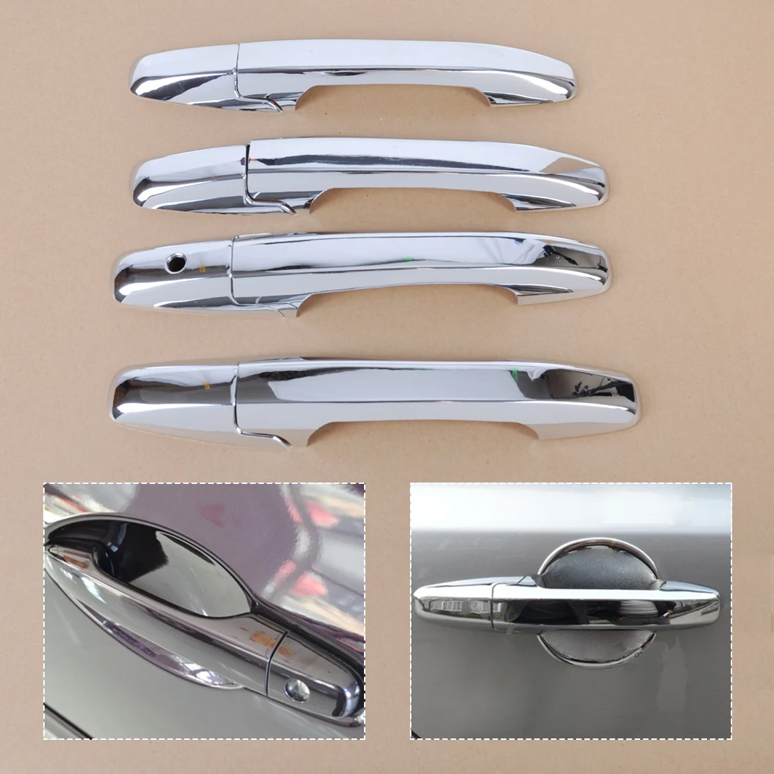 

DWCX 8Pcs Car Styling Chrome Surface Door Handle Cover Molding Trim for Honda Pilot 2009 2010 2011 2012 2013 2014 2015 2016 +