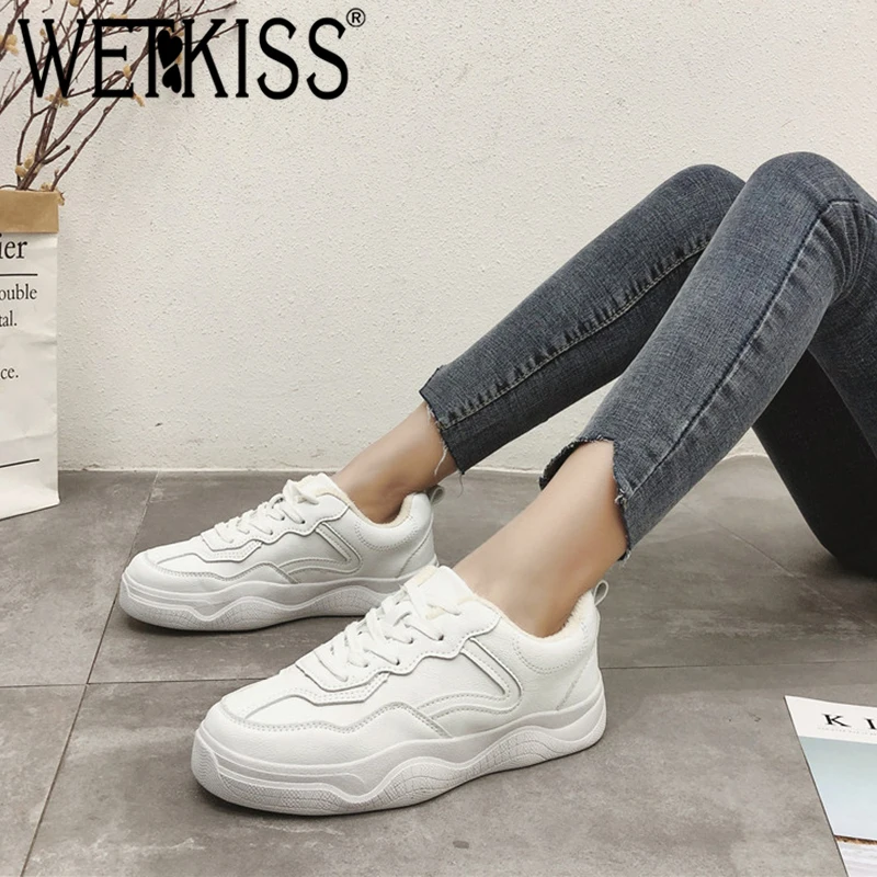 2019 Dad Pluhs Spring Donna nero Pluhs Kiss Platform Wet Punta stringate Sport Short Sickle beige rotonda Abruti For Women Scarpe Bianco Flats beige 7wH5SqSp