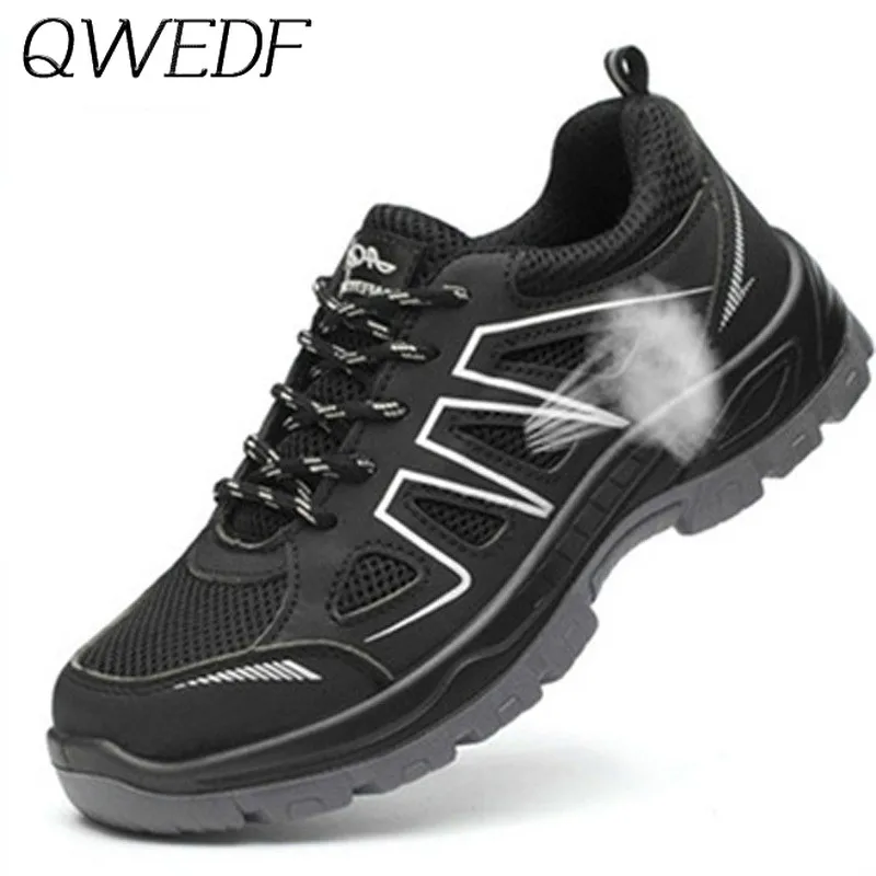 Work Boots Construction Men's Outdoor Steel Toe Cap Shoes Men Camouflage Puncture Proof High Quality Safety Shoes big Size B4-21