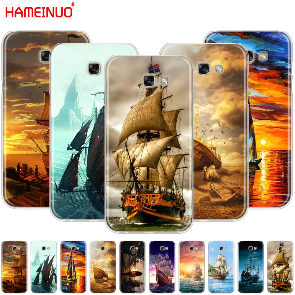 

HAMEINUO sailing Ship Sightseeing boat Pirate Ship phone case cover for Samsung Galaxy A3 A310 A5 A510 A7 A8 A9 2016 2017 2018