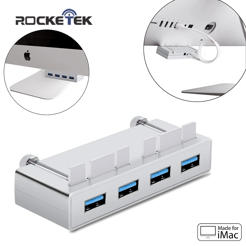 

Rocketek multi usb 3.0 hub 4 port adapter splitter DC Power Interface for iMac Slim Unibody pc computer accessories