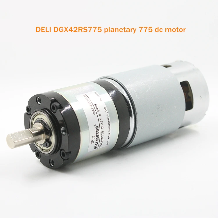 DELI DGX42RS775 постоянный магнит dc планетарный редуктор Мотор DC 12V 35W 24V 150W двигатель с большим крутящим моментом 775 DC мотор