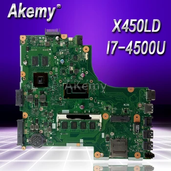 

Akemy X450LD Laptop motherboard For Asus X450LD X450LC X450LB Test original mainboard 4G RAM I7-4500U