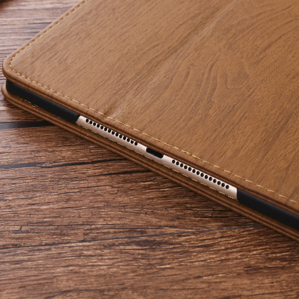 Для iPad Air 2 Air 1 чехол iPad 9,7 дюймов Анти-настоящая зернистая древесина PU кожаный умный чехол Чехол Авто Пробуждение чехол