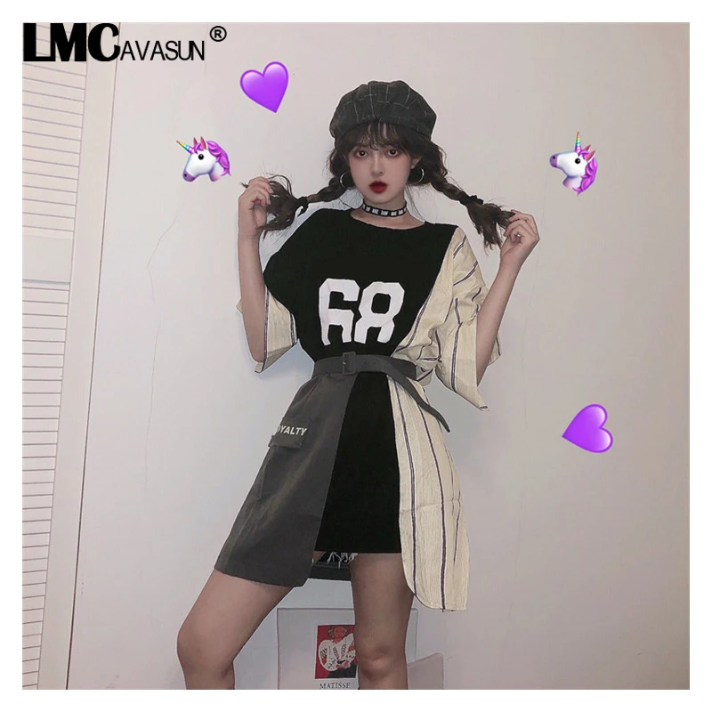 

LMCAVASUN LMCAVASUN Women Tops Tshirts Streetwear 2019 woman Harajuku Casual Short Sleeve Tops