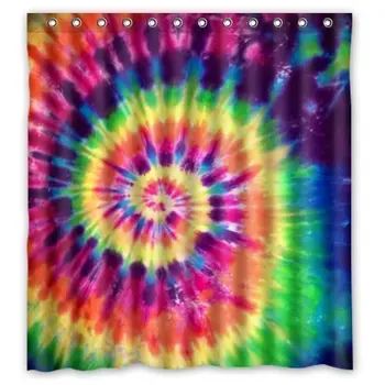 

Colorful Tie Dye 100% Polyester Shower Curtain