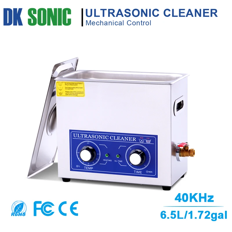 6.5L 180W Ultrasonic Cleaner Heater Timer Knob Control Ultrasound Bath for Engine Parts Moto