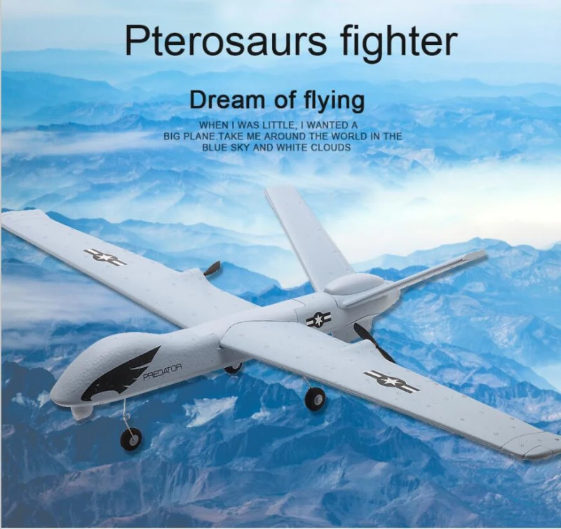 Sport Hobby America Predator RC Airplane Plane 150M 66CM DIY Assembly Foam RC Glider Aircraft Model Toy Add LED Light PK HL803 Sport Hobby America Predator RC Airplane Plane 150M 66CM DIY Assembly Foam RC Glider Aircraft Model Toy Add LED Light PK HL803