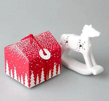 

Small house candy boxes Christmas tree packaging gift box of biscuits chocolate wedding/Christmas/children's Day box 200pcs/lot