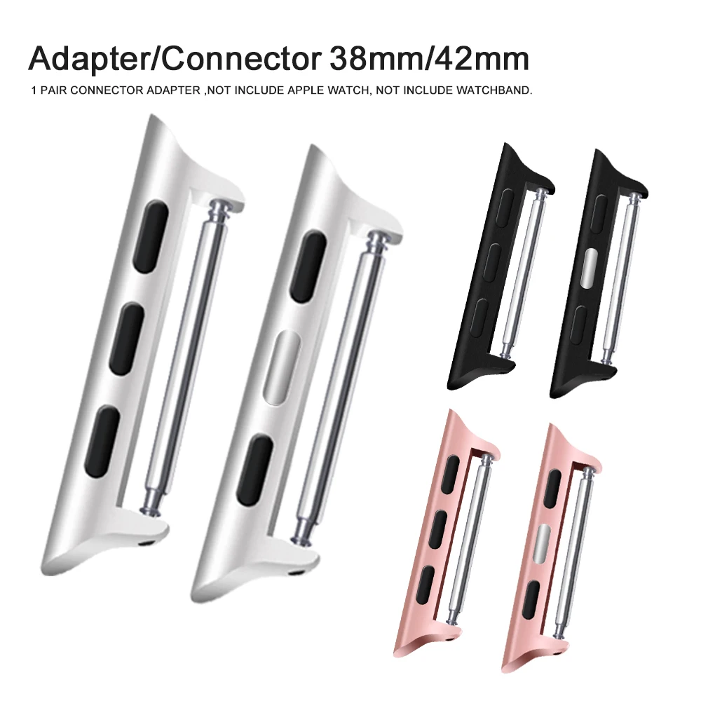 

XIYUZHIYI Connector Adapter for Apple Series 4/3/2/1 Tape 42mm 38mm 44mm 40mm Stainless Steel Metal Connector Tool Accessories