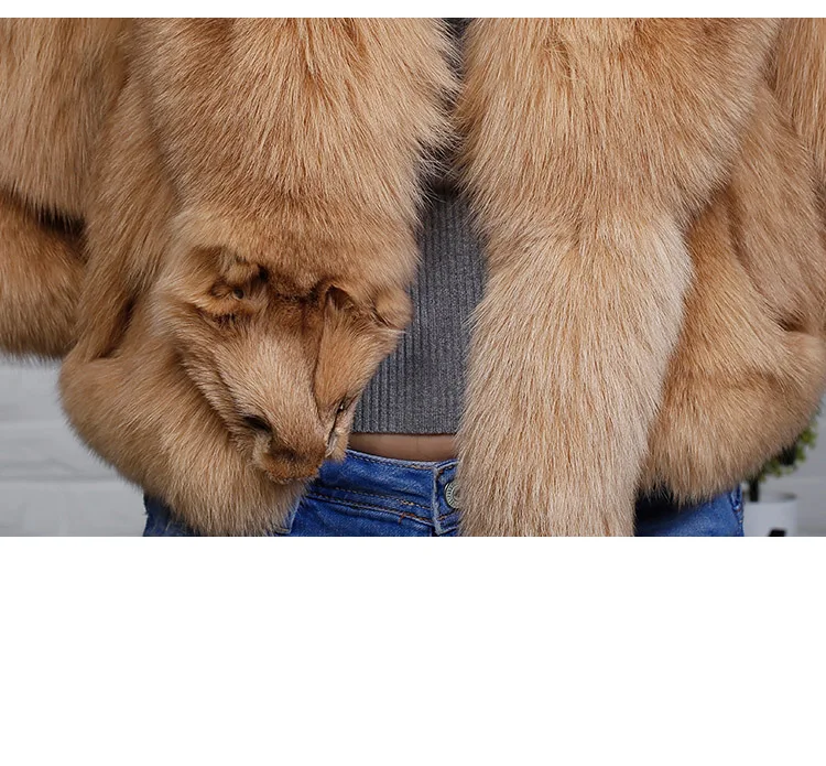 Стиль модное женское Настоящее пончо с мехом лисы пальто натуральный Лисий полный мех короткое пальто натуральный Лисий мех куртка