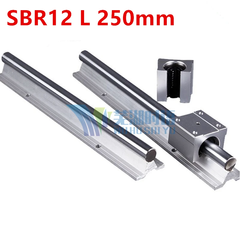 

12mm linear rail SBR12 L 500mm support rails 1 pcs + 2 pcs SBR12UU blocks for CNC for 12mm linear shaft support rails