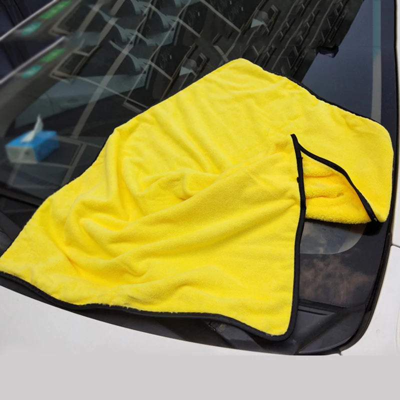Хорошая Чистящая способность, полотенце для мытья автомобиля, ткань из прочного полиамидного волокна, полотенце для мытья автомобиля, впитывающее сухое полотенце, 60*90 см, желтое