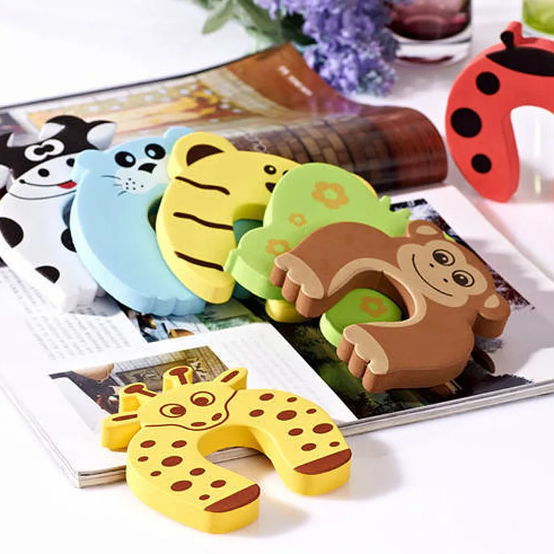 Beideli Kids Baby Cartoon Animal Jammers Stop Edge Corner Guards Door Stopper Holder lock baby Safety Finger Protector
