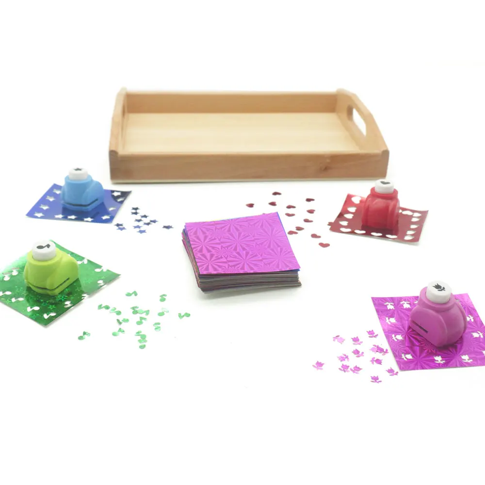 Монтессори перфоратор деятельности Sensorial материал Juguetes Brinquedos Educativos De Madeira