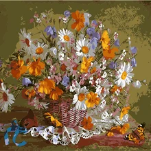 YIKEE декоративная картина маслом по номерам, по номерам краска цветок