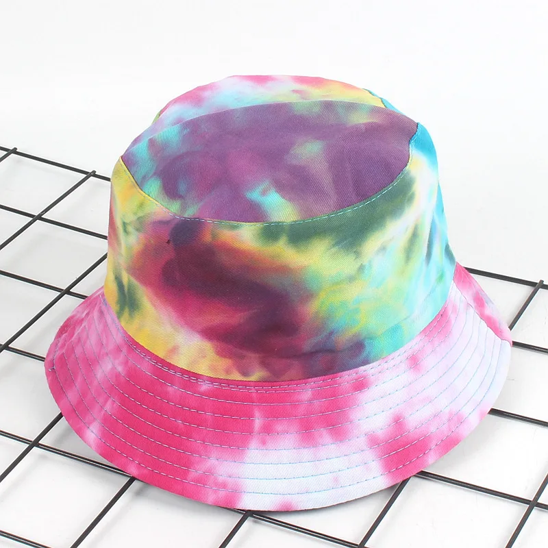 10 шт./лот 01808-luyi325 tie-dye Переливчатость плоской подошве для отдыха ковша мужчин женщина солнцезащитные рыбаки hat оптовая продажа