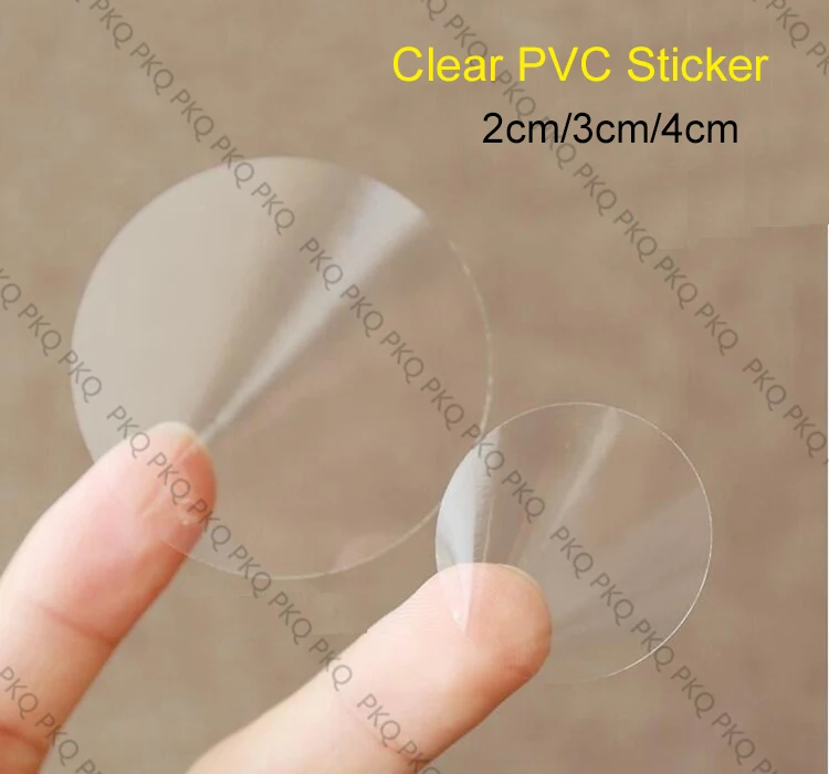 

Free Shipping 480pcs/lot 4cm Clear Transparent Sticker Circle PVC Sealing Sticker Round Waterproof Label for DIY Gift Packaging