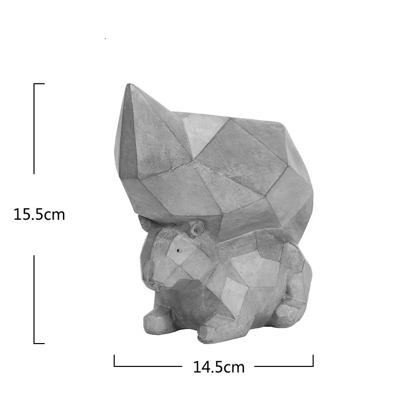 DUNXDECO 1 шт. Современный серый геометрический космический арт Пеликан белка Смола Многофункциональный суккулент цветочные горшки садовый декор дисплей