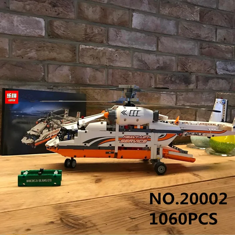 

Technic Series 20002 1060PCS Heavy Lift Helicopter Sets Compatible 42052 Building Toys Blocks Bricks Kits Children Gifts