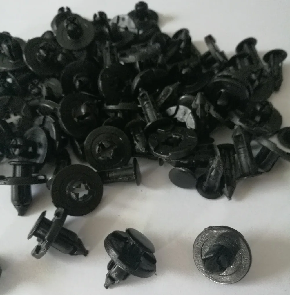 50pcs/lots Push Type Bumper Fender Rivet Mud Flap Retainer Clip Fastener for Nissan