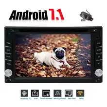 Camera+6.2” Android 7.1 Double Din 8 Core WIFI Car DVD Player Stereo GPS Navigation support Bluetooth Mirror Link/USB/SD/OBD