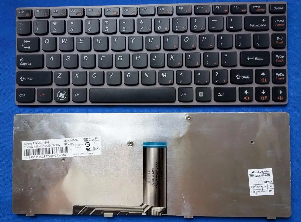 Laptop Keyboard for Lenovo Z370 Z375 Z470 Z475 Arabic AR 25011935 AEKL6Q00210 9Z.N5TSQ.K0A with Purple Frame New