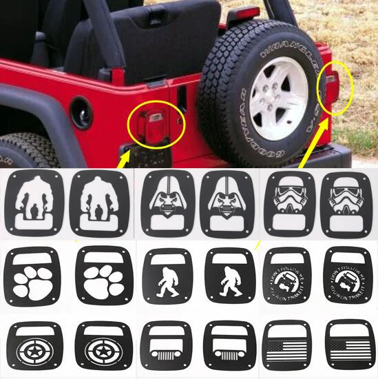 Custom Jeep Wrangler Tail Light Covers