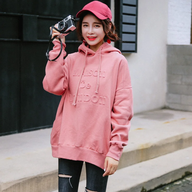 2017 Autumn new fund South Korean women's clothing sets loose cotton and wool thickening hooded