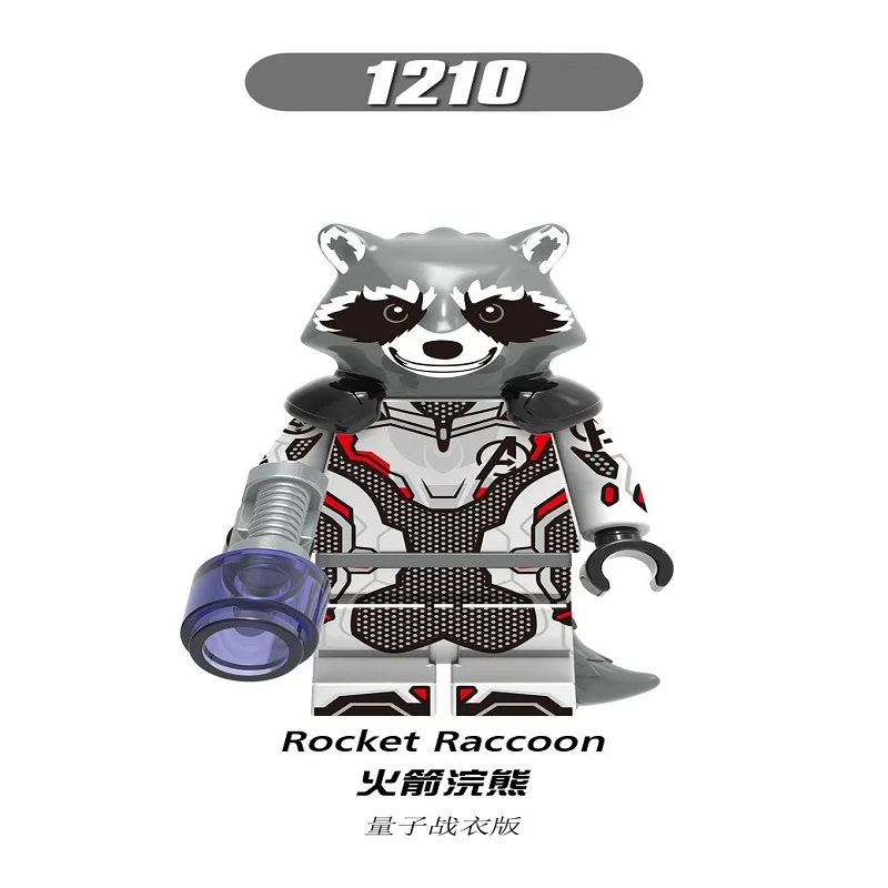 

Single Sale X1210 Quantum Warfare Edition Rocket Raccoon Avengers 4 Action Figures Building Blocks Bricks legoing Minifigured