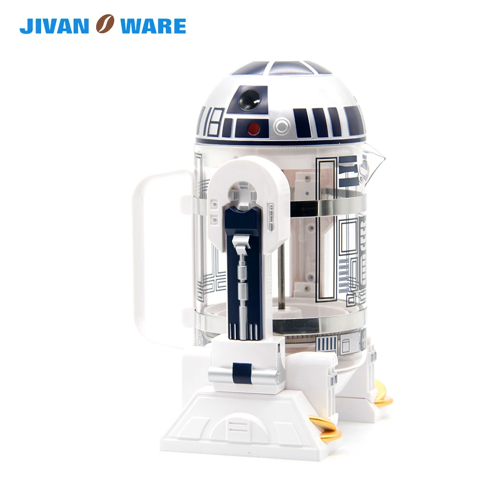 Baratos JIVANWARE Star Wars Robot creativo francés prensa casa Mini prensa francesa olla espresso CAFÉ negro mano cafetera