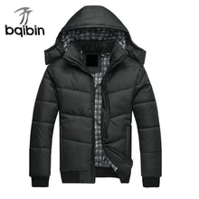 2017 New Arrival Casual Hooded Parkas Black Winter Jacket Men Warm Thick Coat Parka Men Outwear Casaco Jaqueta Masculina