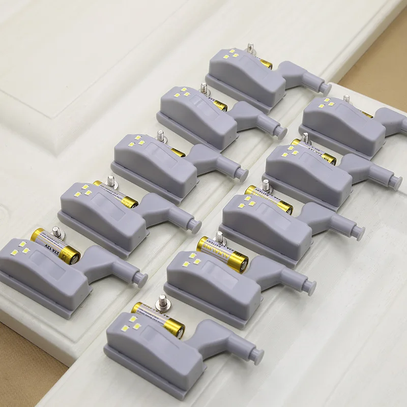 

Hot Sale Under Cabinet LED Hinge Light Universal Kitchen Bedroom Living Room Cupboard Wardrobe Inner Auto Switch Light 10pcs