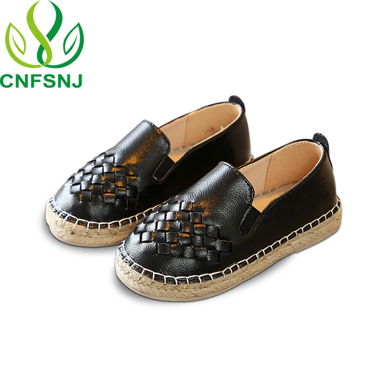 

CNFSNJ brand 2018 new spring summer Fashion boys Girls Flats Slip On Fisherman sneakers Comfort Kids Leather Shoes 26-37