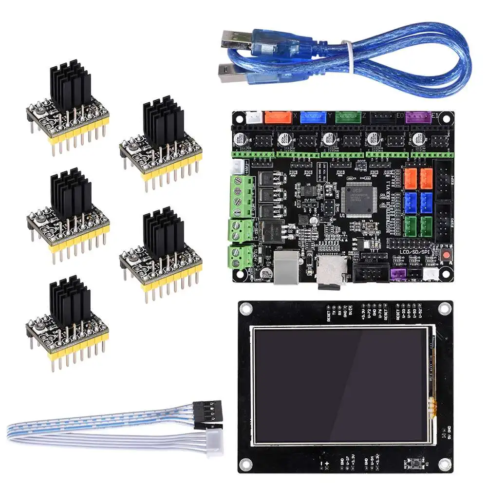 

SKR V1.1 32-Bit MKSGEN-L Control Mainboard+TFT35 Display Screen+5Pcs TMC2130 Driver Kit for Reprap 3D Printer