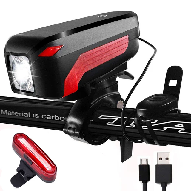 Bike Light USB Rechargeable Bicycle Light Waterproof Front Handlebar