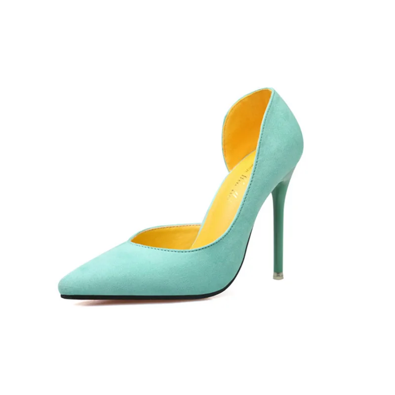 Ou Mo brand high quality 11cm High heels women sandals Solid color pointed toe Suede High heels High heels wedding Female shoes Ou Mo brand high quality 11cm High heels women sandals Solid color pointed toe Suede High heels High heels wedding Female shoes