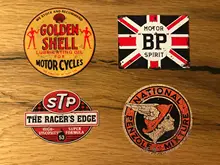 Autocollant Vintage huile STP UK coquille | Old timer old school café Racer V2 go #408