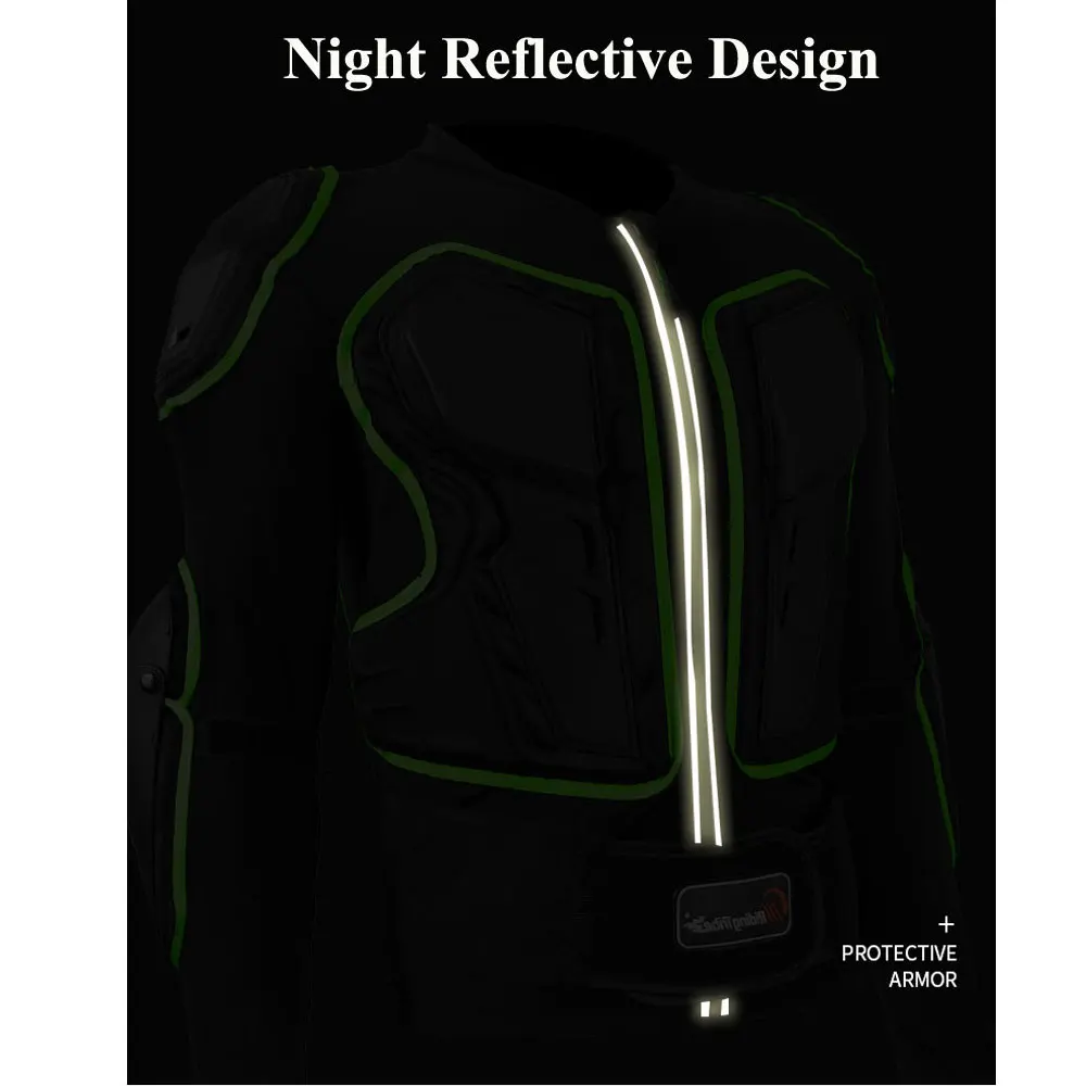 Motorcycle Armor Motocross Off-Road Racing Biker Elasticity Clothing Protective Gear Breathable Reflective Jackets Body Armor Motorcycle Armor Motocross Off-Road Racing Biker Elasticity Clothing Protective Gear Breathable Reflective Jackets Body Armor