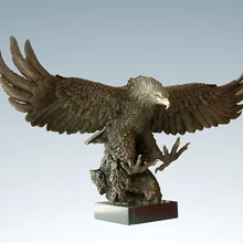 Резные бронзовые животные король Птица статуя ремесла расправленные крылья орлы расчищенные небо компании бизнес украшения