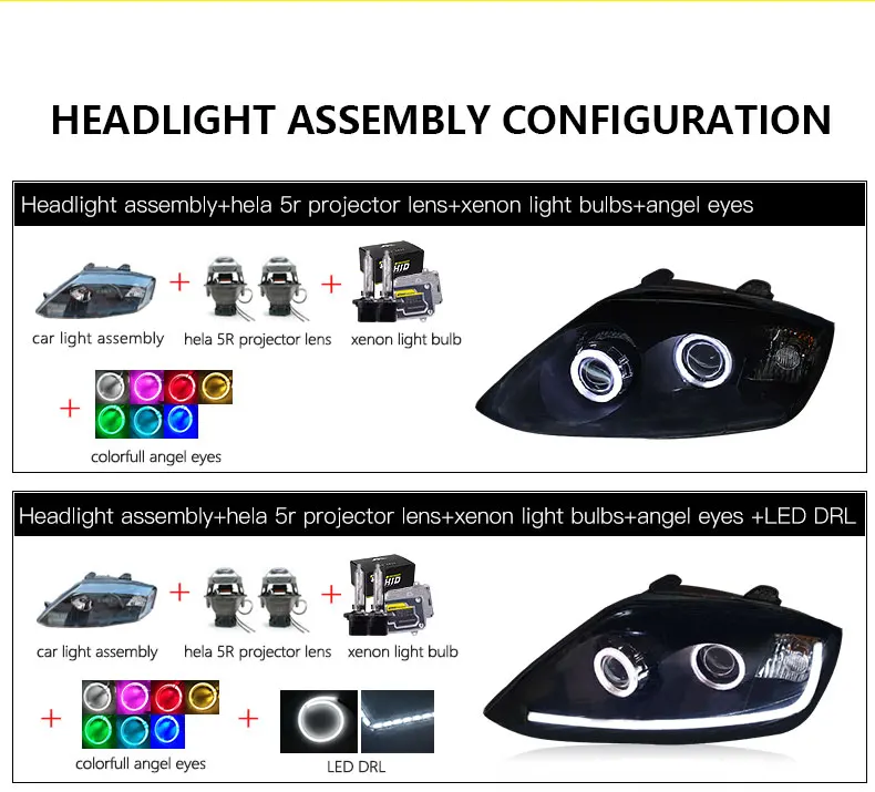 Оригинальные автомобильные фары для hyundai Coupe с дальним и ближним светом, прожекторные линзы Engel Eye, фары с 6000K HID лампочками и драйверами
